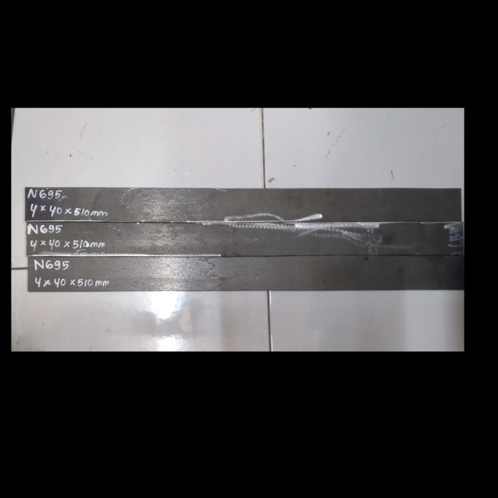 Plat baja bohler n695 4x40x200 mm tebal 4mm untuk golok pisau 4 x 20