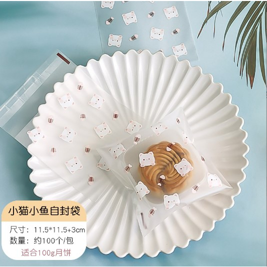 

PLASTIK FANCY COOKIES - KUE - PERMEN - WINK CAT 11x11