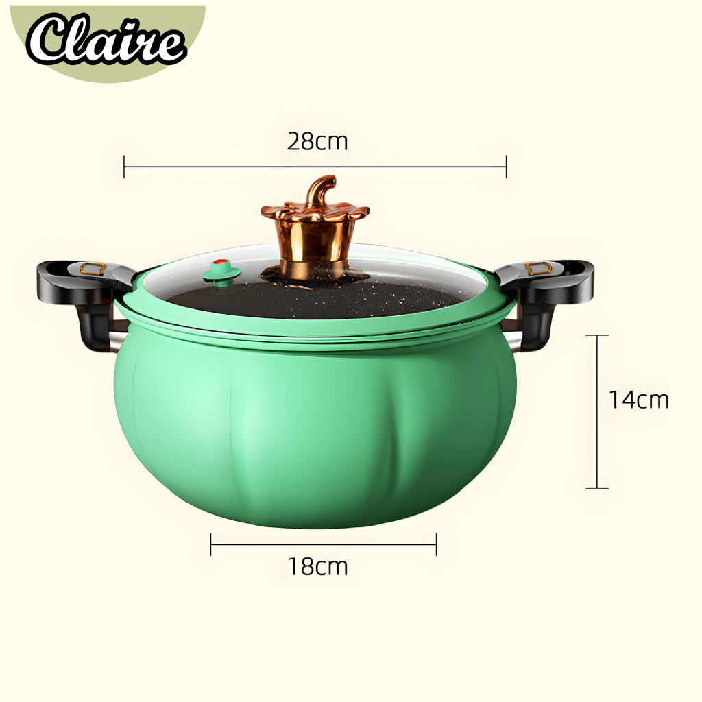 Claire Panci Presto Labu Kapasitas 8 Liter dengan diameter 28cm / Premium Quality / Wajan Panci Presto Coating Batu