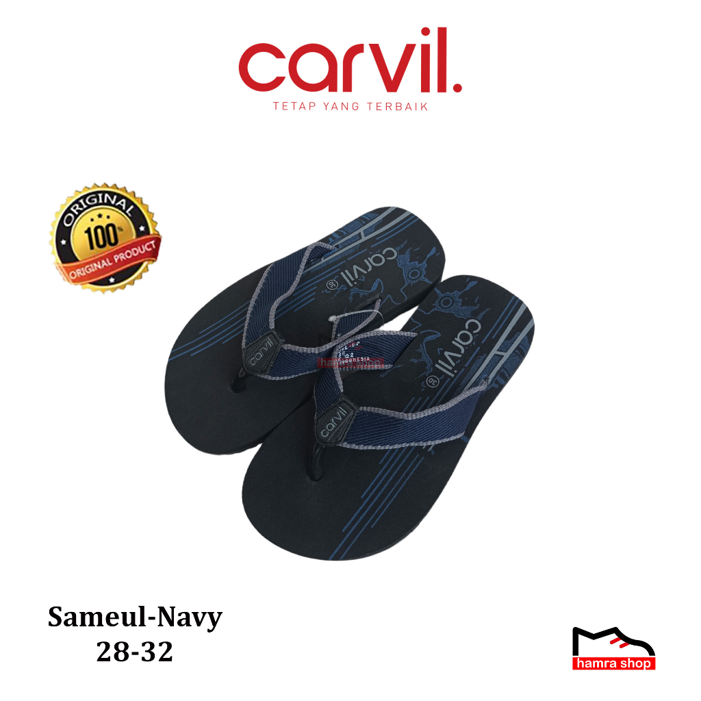 Sandal/Sendal Jepit Carvil Anak Size 28-32 Original/Asli Bahan Spon