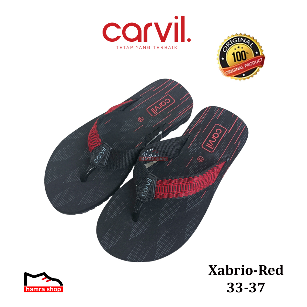Sandal/Sendal Jepit Carvil Anak Size 33-37 Original/Asli Bahan Spon