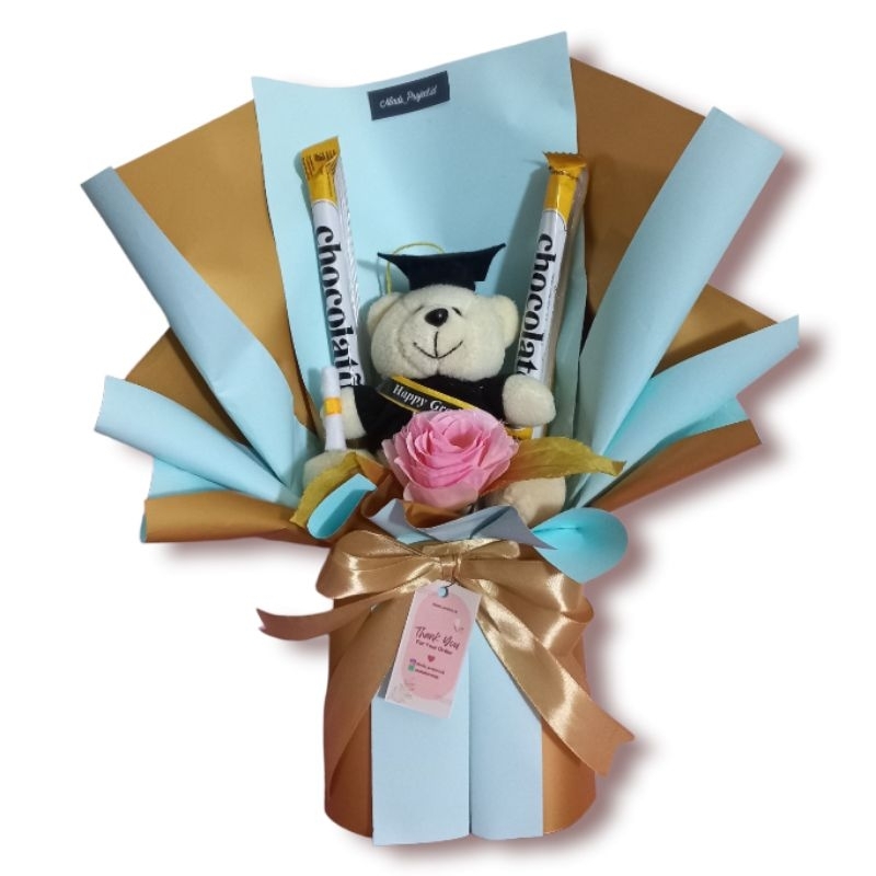 (READY) BUKET BONEKA WISUDA | Buket Wisuda | Buket Bunga | Buket Snack