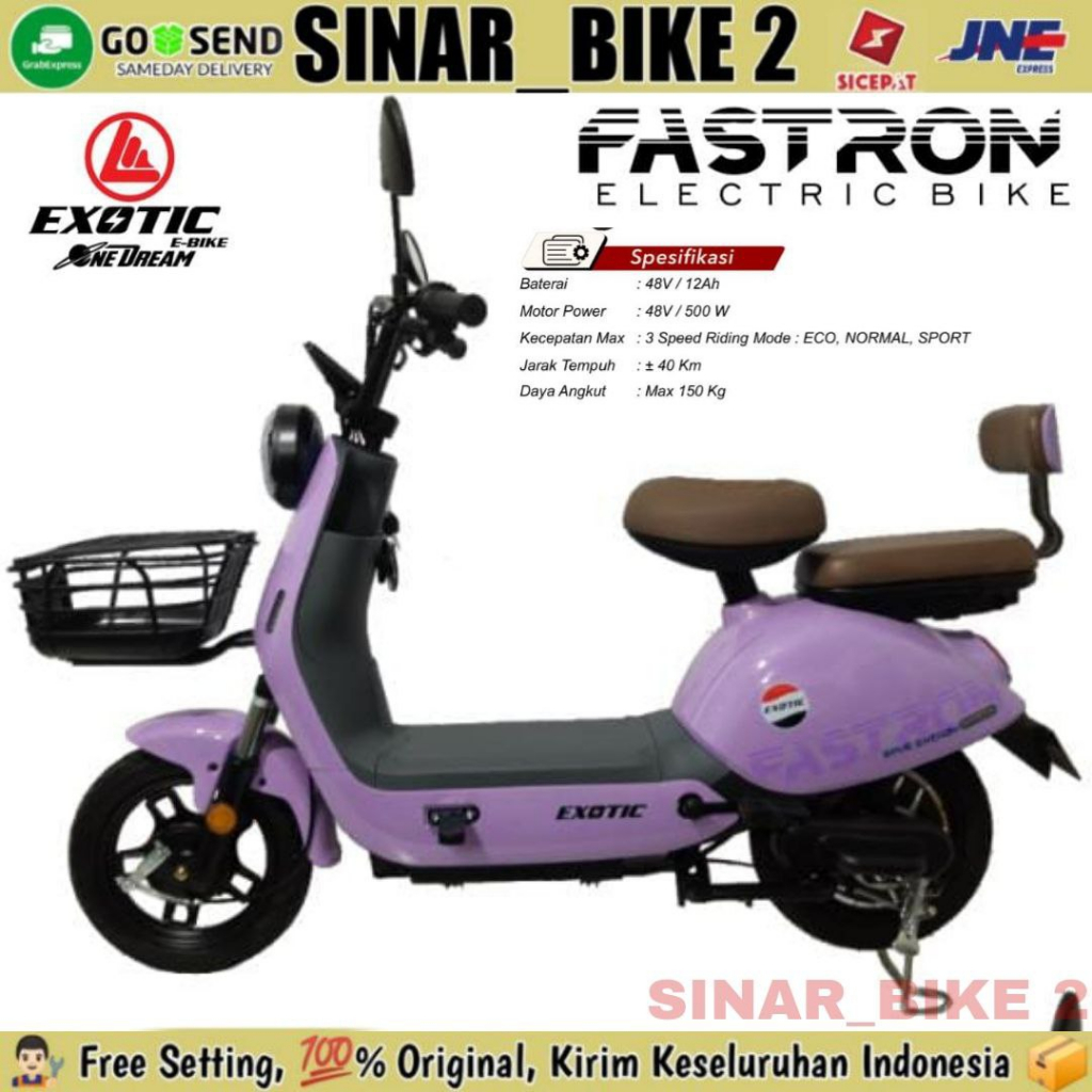 Sepeda Listrik FASTRON 500 Watt Electric E Bike By Pacific