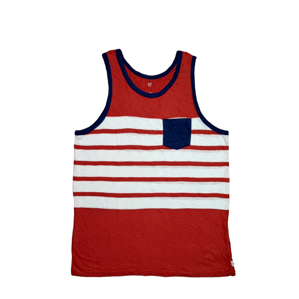 Muscle Tee Tank Top GAP Sleeveless Size S Merah Branded Preloved