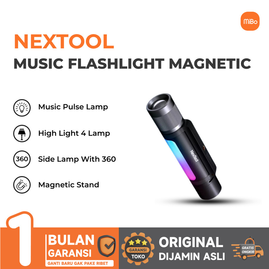 NexTool Outdoor 12 in 1 Thunder Musik Flashlight- Nextool senter musik