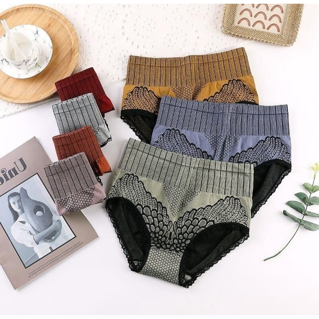 HONEYCOMB MASSAGE WOMEN UNDERWEAR Thermal Circulation Therapy Massage Panties Celana Pijat Terapi Si