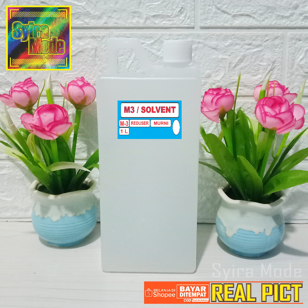 MINYAK M3 MURNI PEMBERSIH TINTA SABLON / M3 PENGENCER CAT SABLON 1 LITER - 1/2 LITER