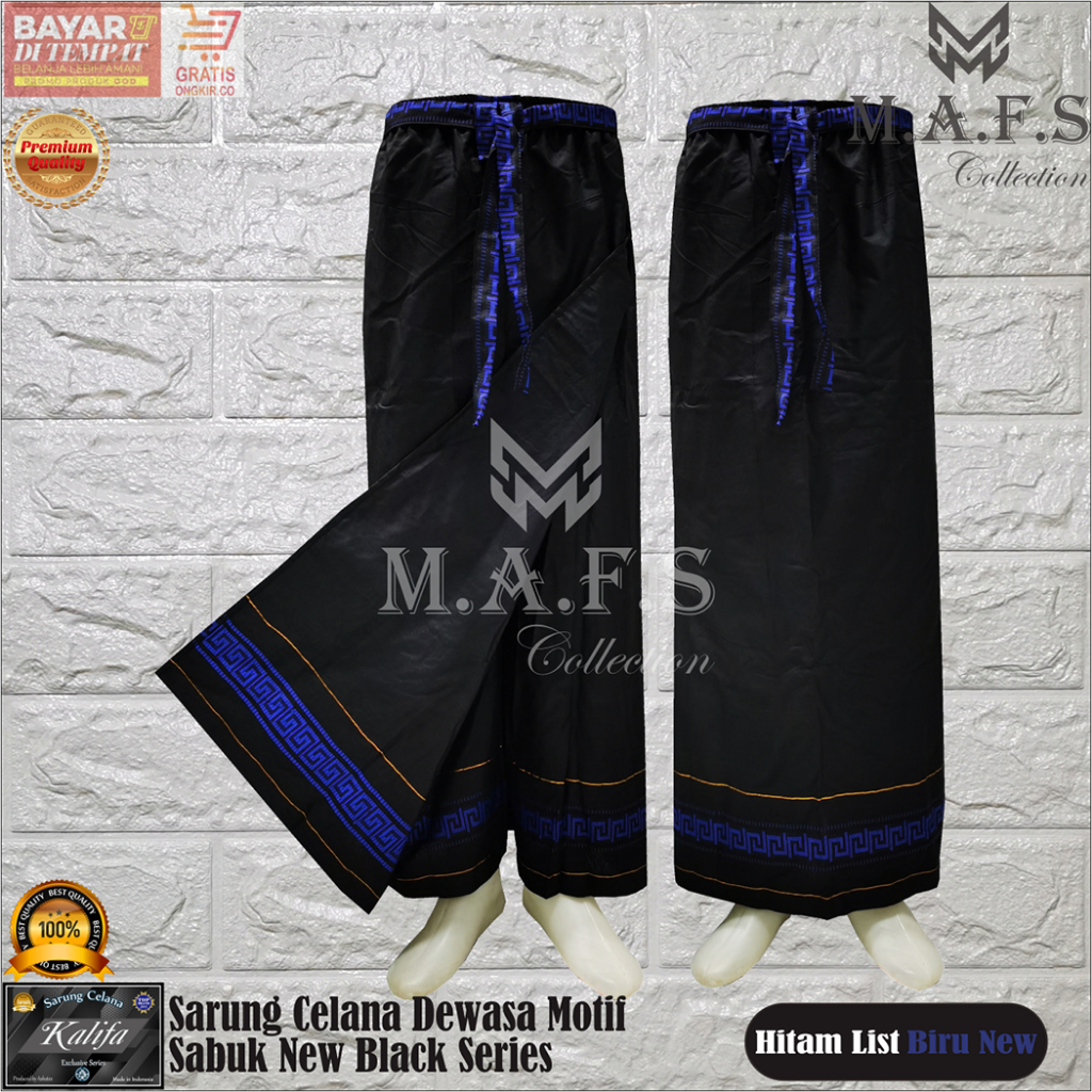 SARUNG CELANA DEWASA BLACK SERIES MOTIF NEW A1 KALIFA