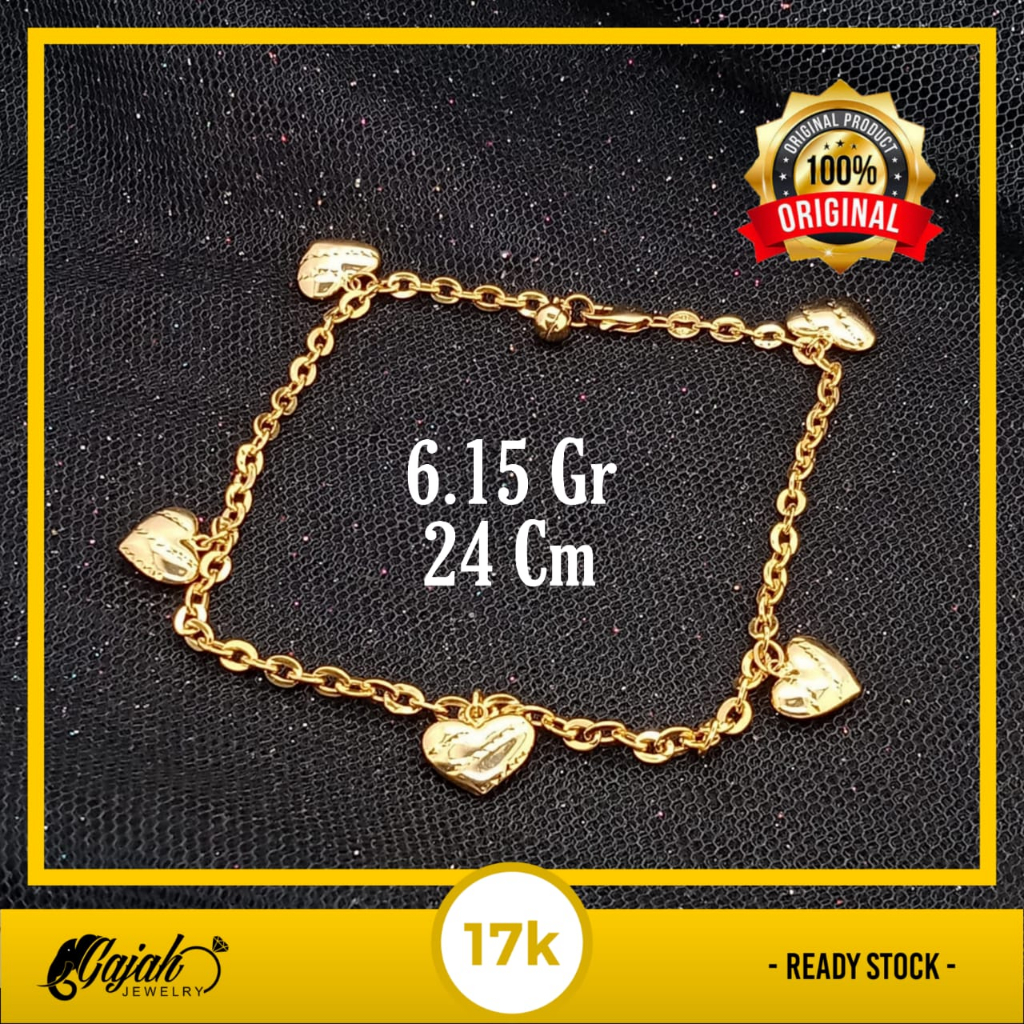 Gelang Emas 17K - 6.15 Gr Kadar 750 - 5208