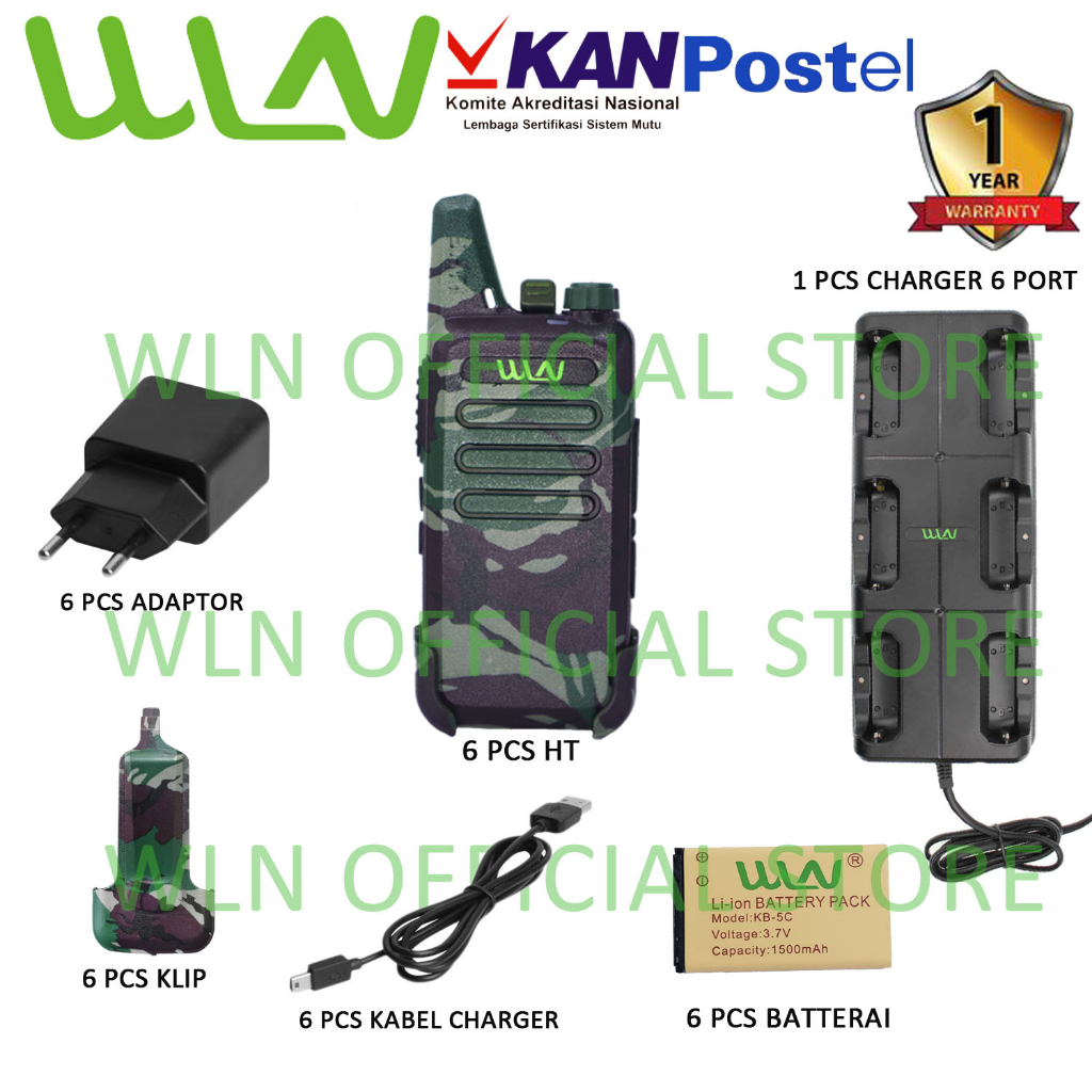 PAKET BUNDLING KD-C1 LORENG ISI 6 PCS LENGKAP KEPALA CHARGER,KABEL,DAN CHARGER 6 SLOT