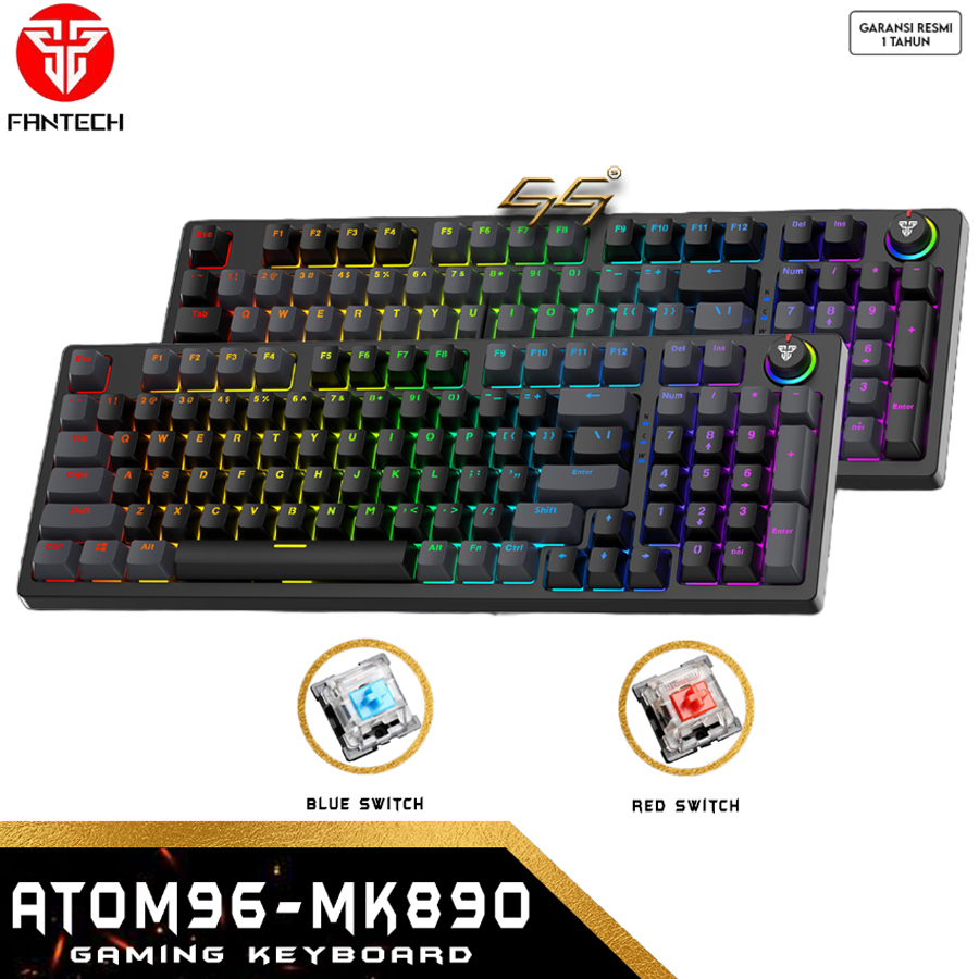 Fantech ATOM MIZU SERIES ATOM96 ATOM81 MK890 V2 MK875 V2 Keyboard Gaming Mechanical Removable Switch