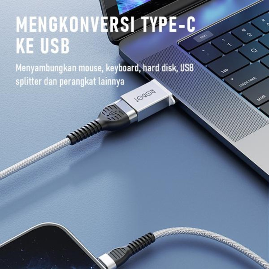 ROBOT OTG Adapter Konverter USB Type C Male ke USB 3.0 Female RT-OTG04