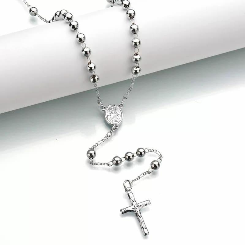 kalung rosario katolik titanium