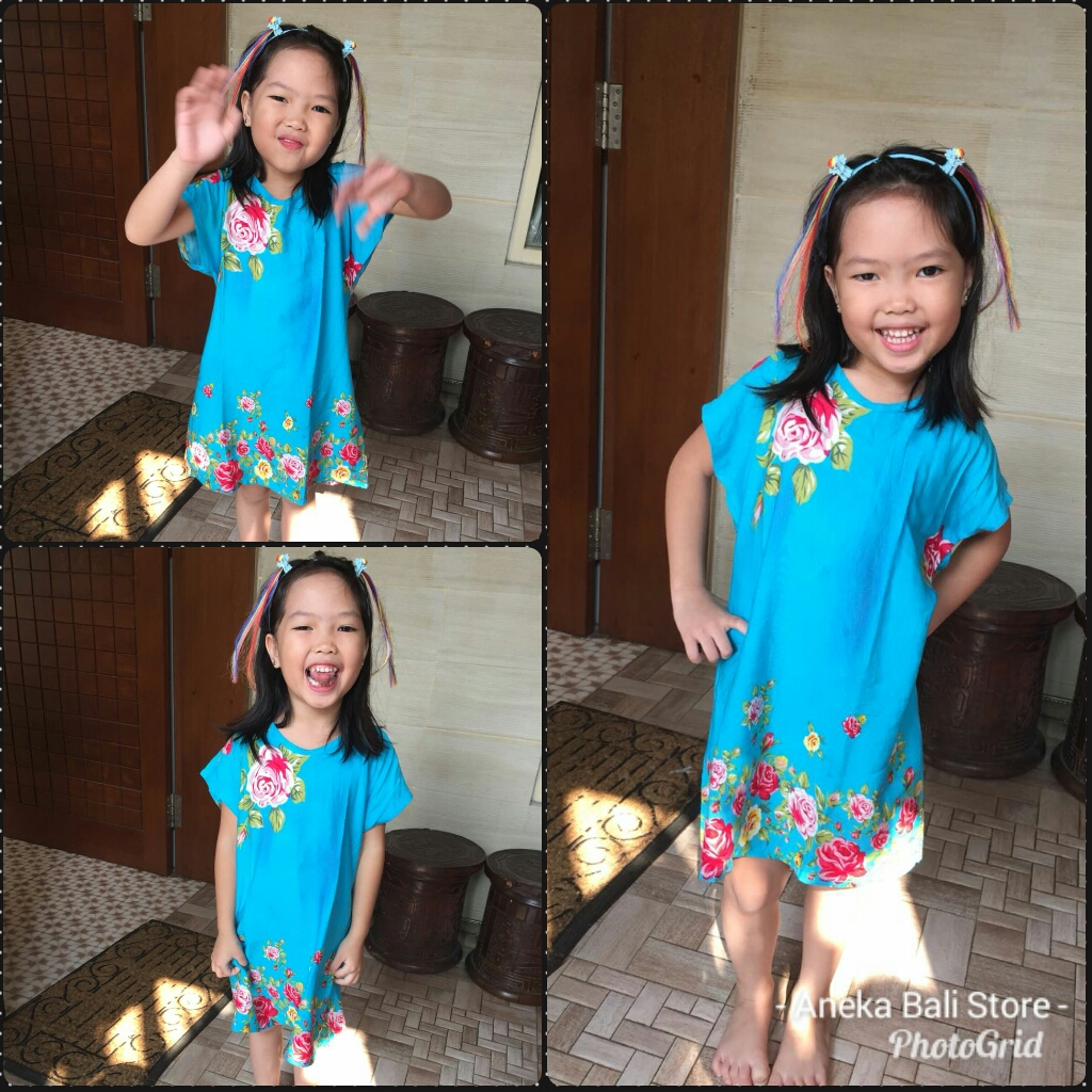Daster Bali anak-anak uk-XL, pilih motif geser, atasan anak, pakaian anak perempuan, baju tidur, das