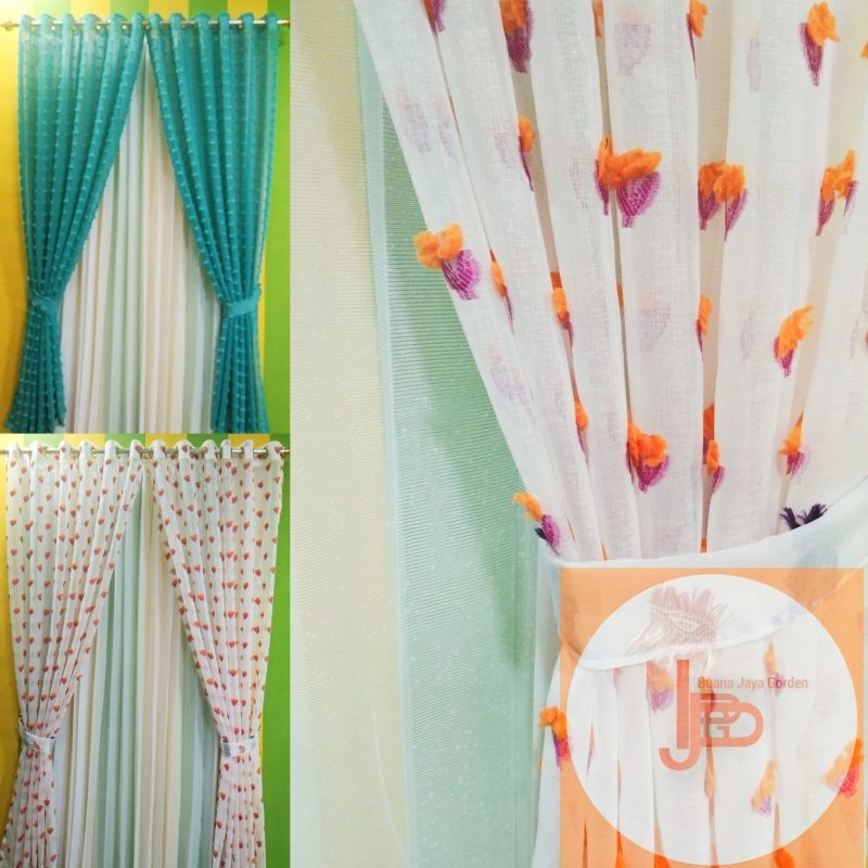 Gorden Smokring Murah Bahan Pitrase Rubi Pink Biru Tosca Ukuran Panjang Pendek