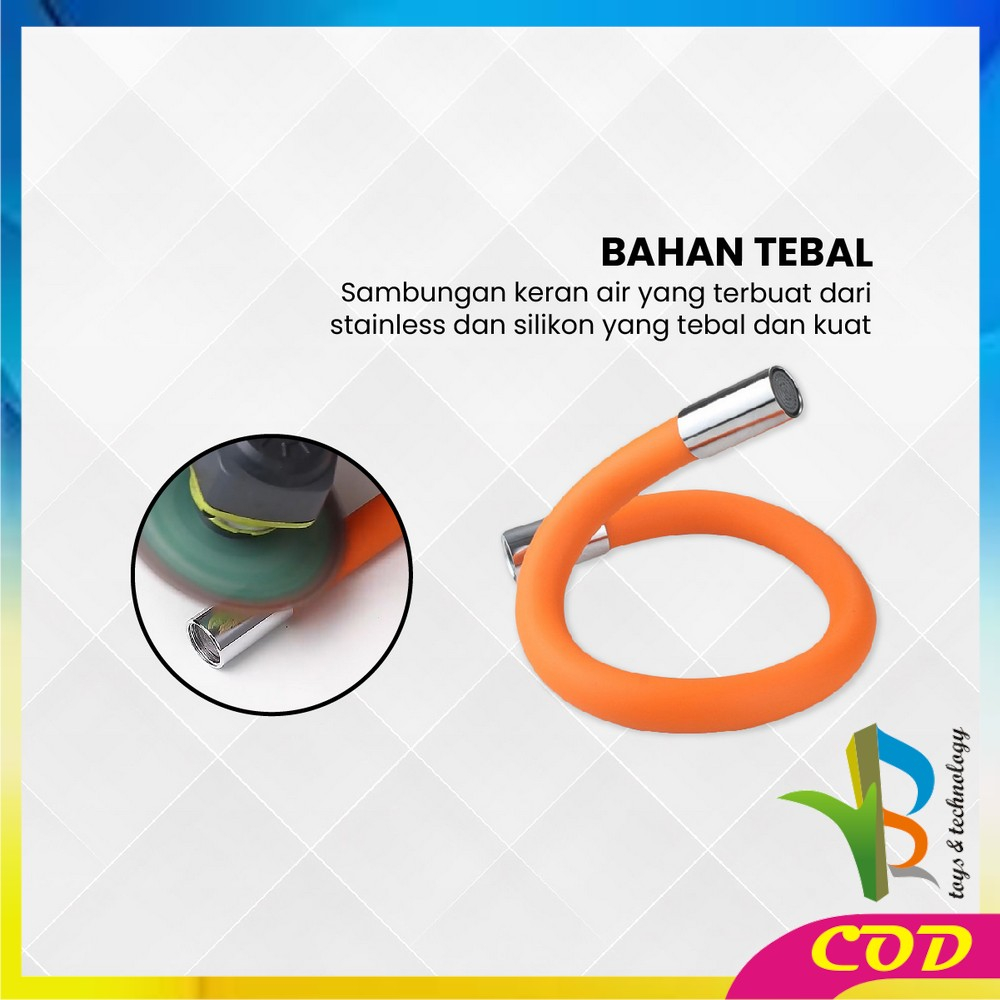 RB-C838 Selang Sambungan Kran Air Universal 1/2 Inch 360 Derajat / Alat Penyambung Kepala Keran Air Wastafel Pipa Elastis