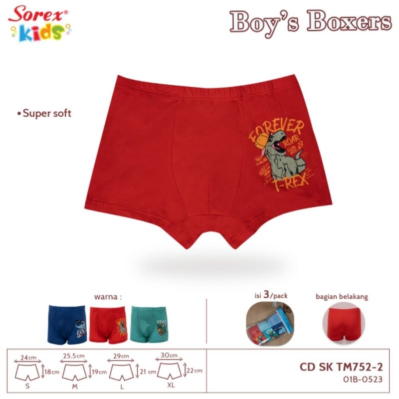 Celana Dalam Boxer Anak laki laki Sorex Tm752