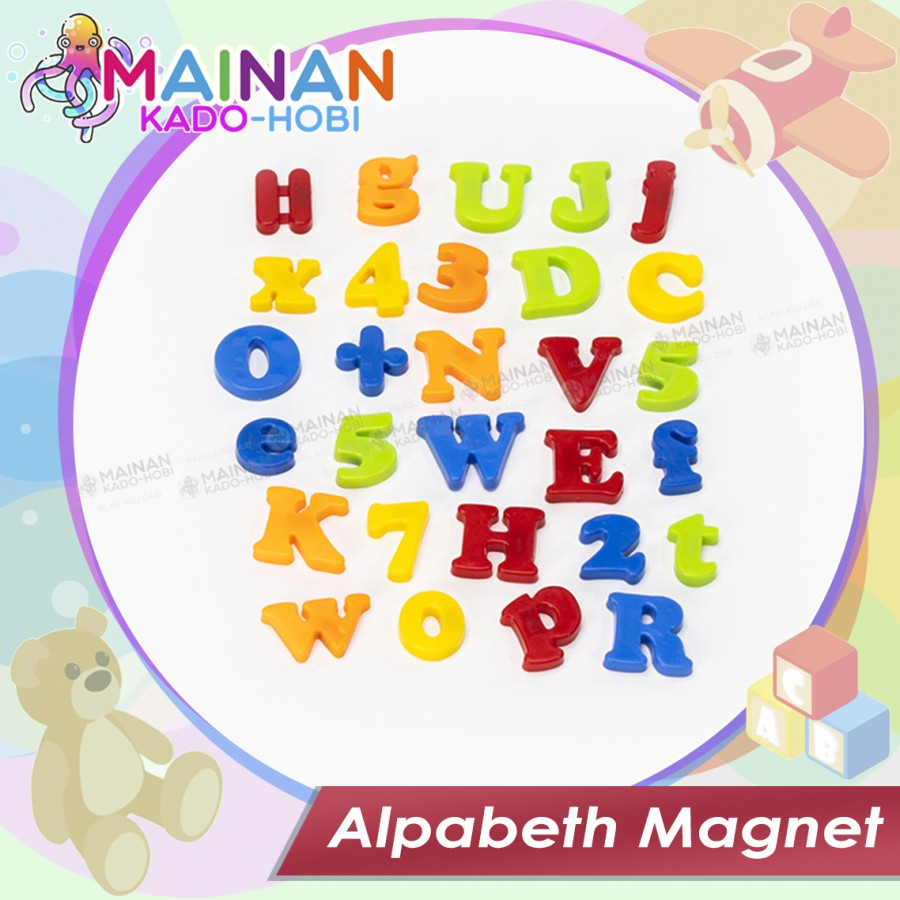 KADO LEBARAN IDUL FITRI MAINAN ANAK EDUKASI BELAJAR HURUF ALPHABET MAGNET