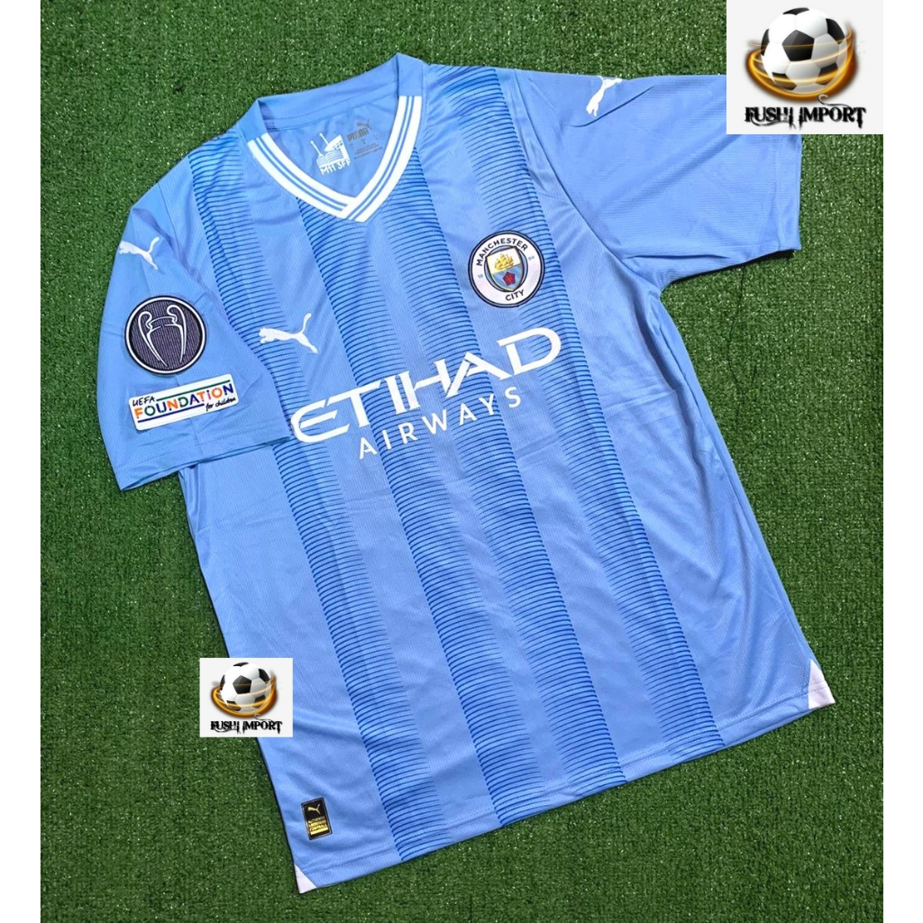 Jersey Baju Bola City Home Full Patch 2023 2024 Grade Ori