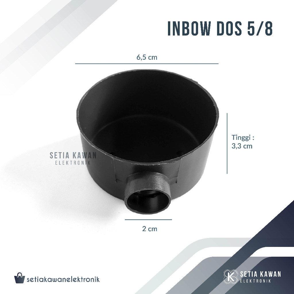 Inbow Dus Bulat Kuping 5/8 IB Dus IB Dos Embodus Imbodus Kecil Plastik Hitam GROSIR Tempat Terminal 