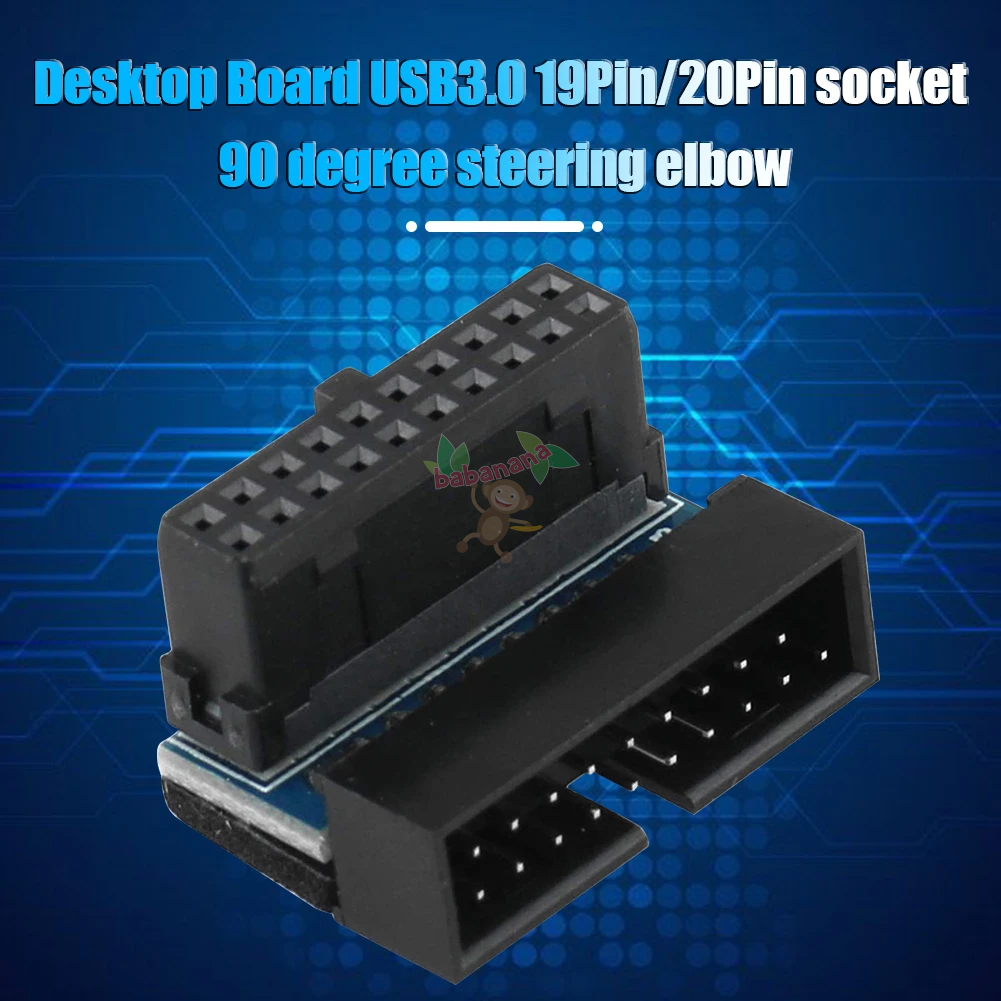 USB 3.0 20pin 20 PIN Down Siku 90 Degree Elbow Adapter Motherboard