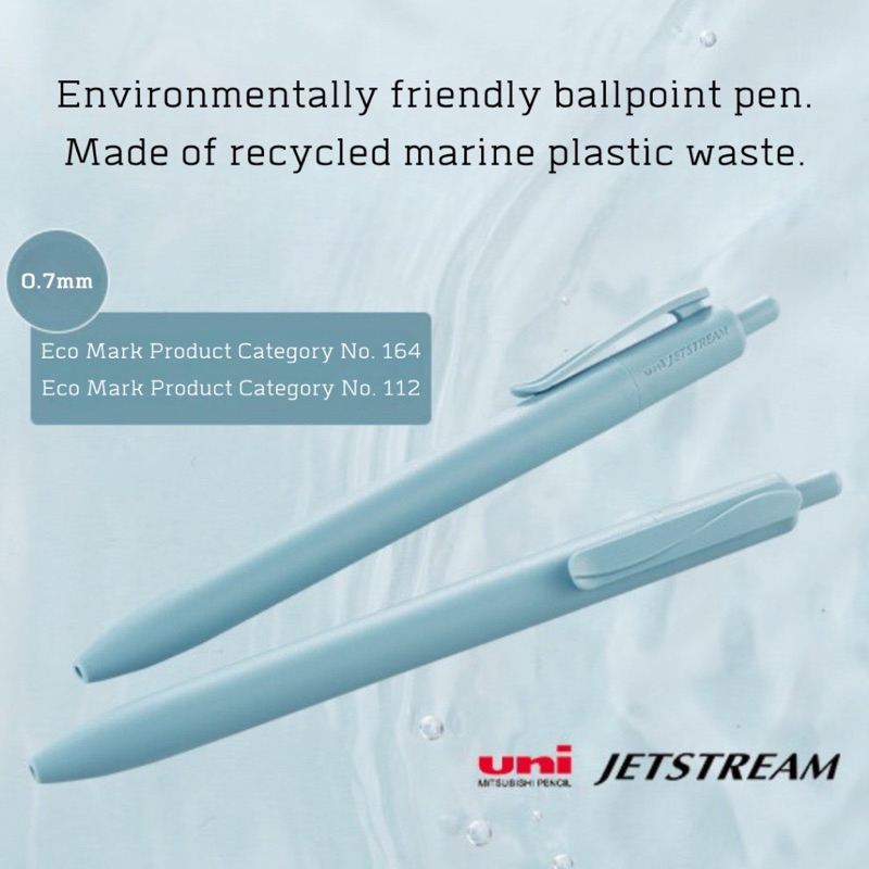 

Uni Jetstream Recycled Marine Plastic Waste Ballpoint Pen 0.7mm Mitsubishi Uni Eco Environment Friendly Pulpen Ramah Lingkungan
