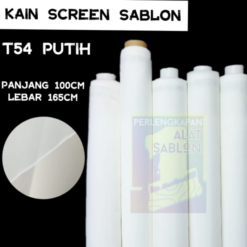 KAIN SCREEN MONIL SABLON T54 PUTIH KAIN SCREEN SABLON