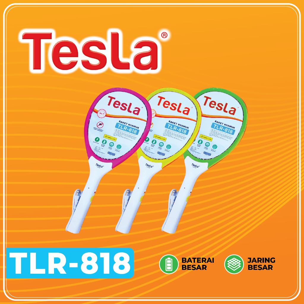 Raket Nyamuk TESLA Bonus Kabel Casan bisa Cas Ulang