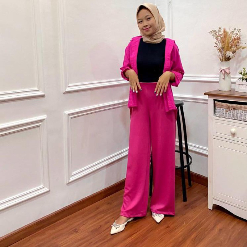 Celana Kulot KL-3001 Scuba HIGHWAIST Kulot Jumbo Fashion Muslim Day