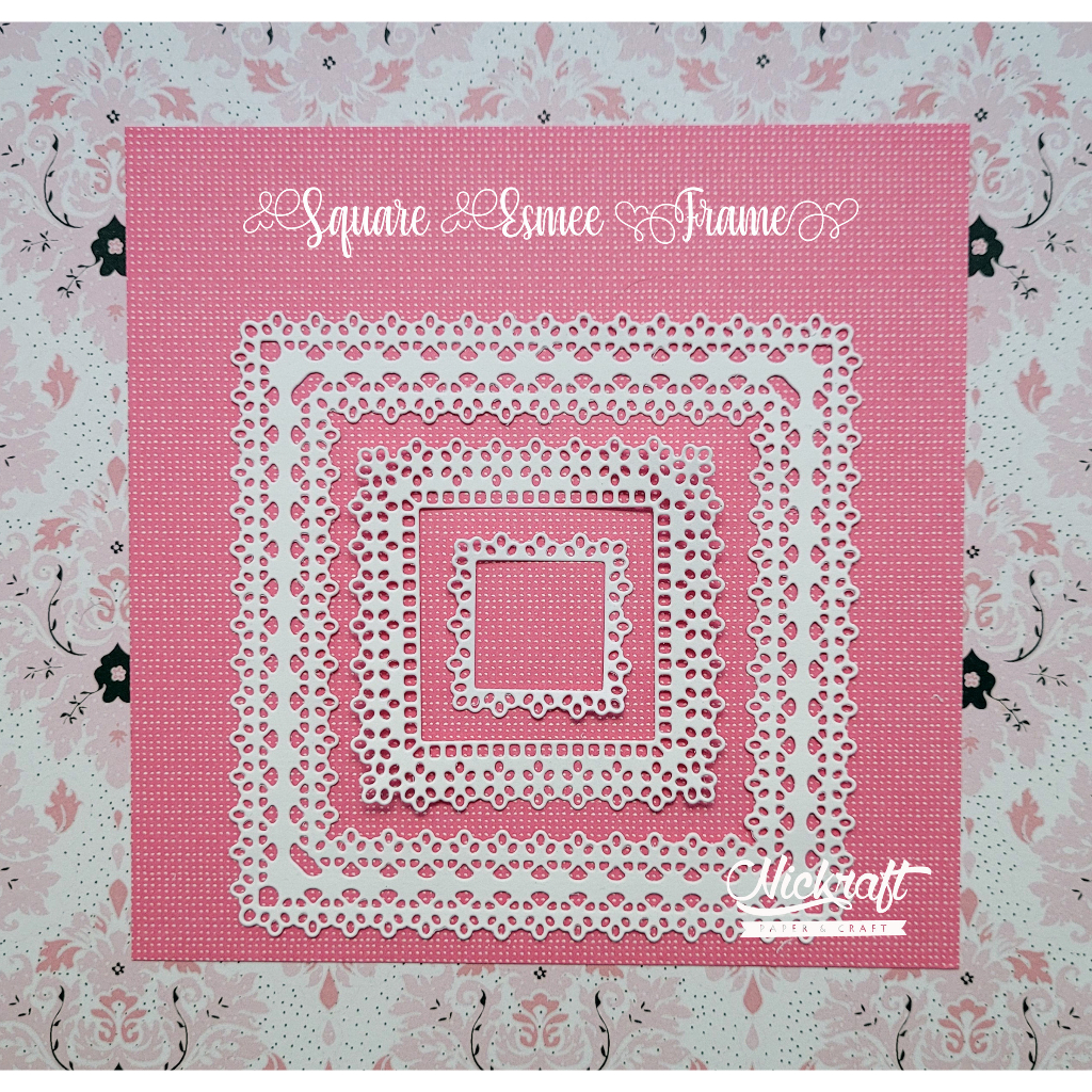 

SQUARE ESMEE FRAME - DIE CUT SCRAPBOOK JURNALING LABEL KOTAK