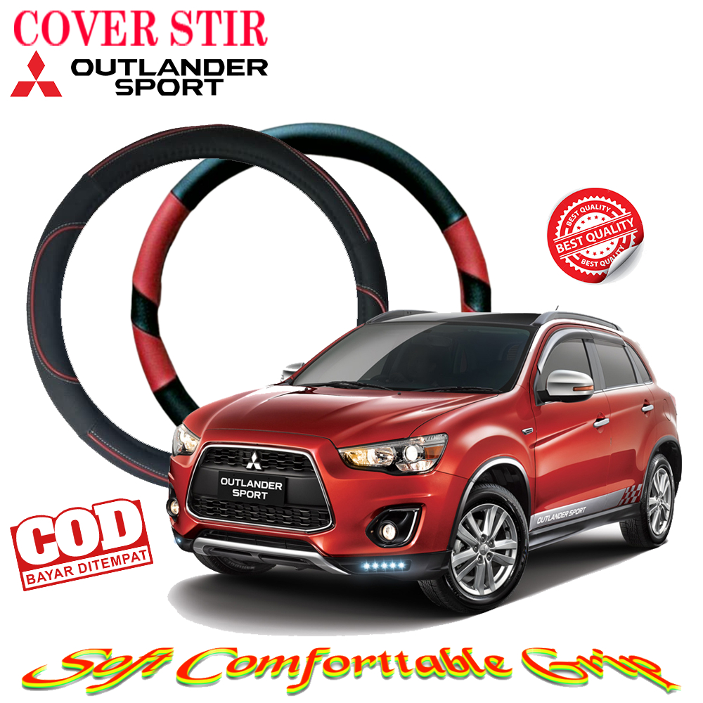 Sarung Pelindung Steering Wheel Cover Stir Setir Steer Kemudi Mobil Mitsubishi OUTLANDER SPORT Kulit