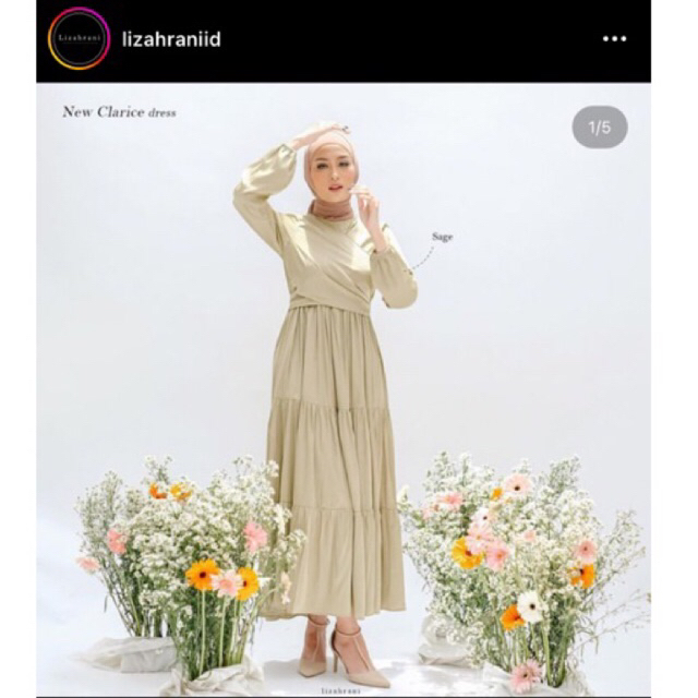 dress lizahrani dress busui gamis satin gamis preloved