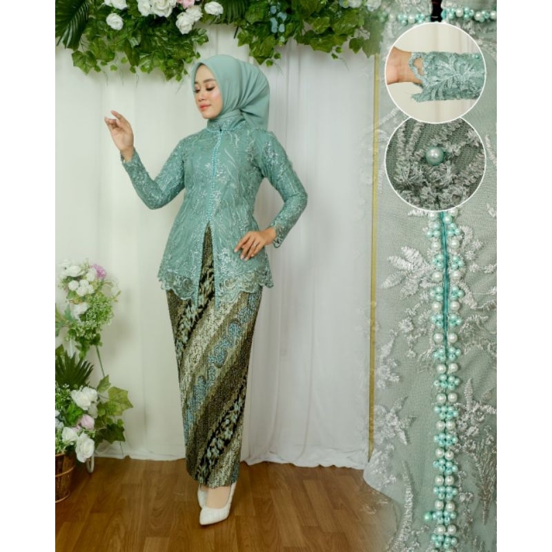 Tunik Kebaya Encim Payet Mutiara / Kebaya Tunik / Tunik Brokat / Kebaya Modern / Kebaya tile / Kebaya Favorite / Batik Couple / Kebaya Sanghai / Kebaya Mutiara / Tunik Wisuda / Kebaya Busui Frendly Tunik Busui / Kebaya Wisuda