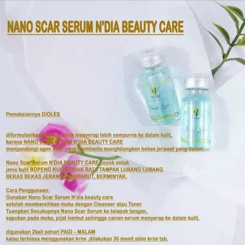 NBC nano scar serum  N'dia beautycare / serum nano / serum bopeng / cream bopeng
