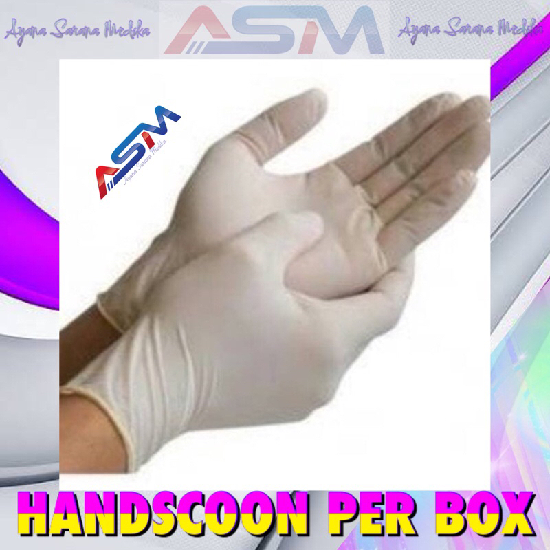 HANDSCOON LATEX BOX ISI 100 pcs