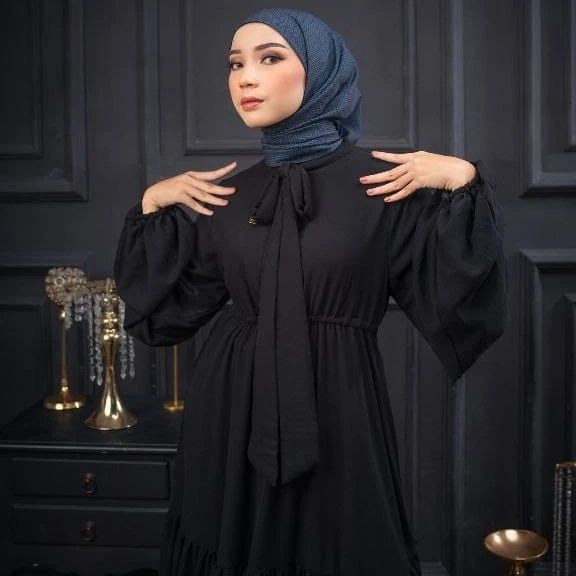 Gamis Terbaru 2023 Lebaran Wanita/ Durpadi Dress Ceruty Armany Full Furing/ Dress Kondangan Gaun Pesta Muslimah