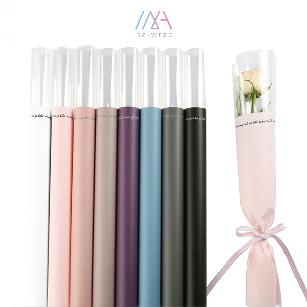 

[10 LBR] Flower wrapping paper/kertas buket bunga cello single flower