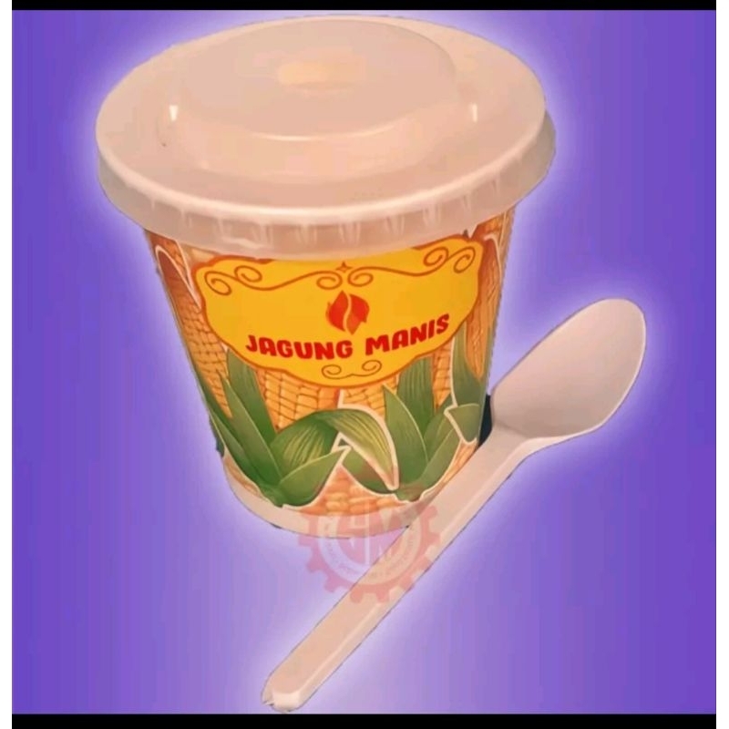 Cup Untuk Jualan Jasuke Paket Lengkap cup+tutup+sendok murah 22 pcs harga Rp. 11,000