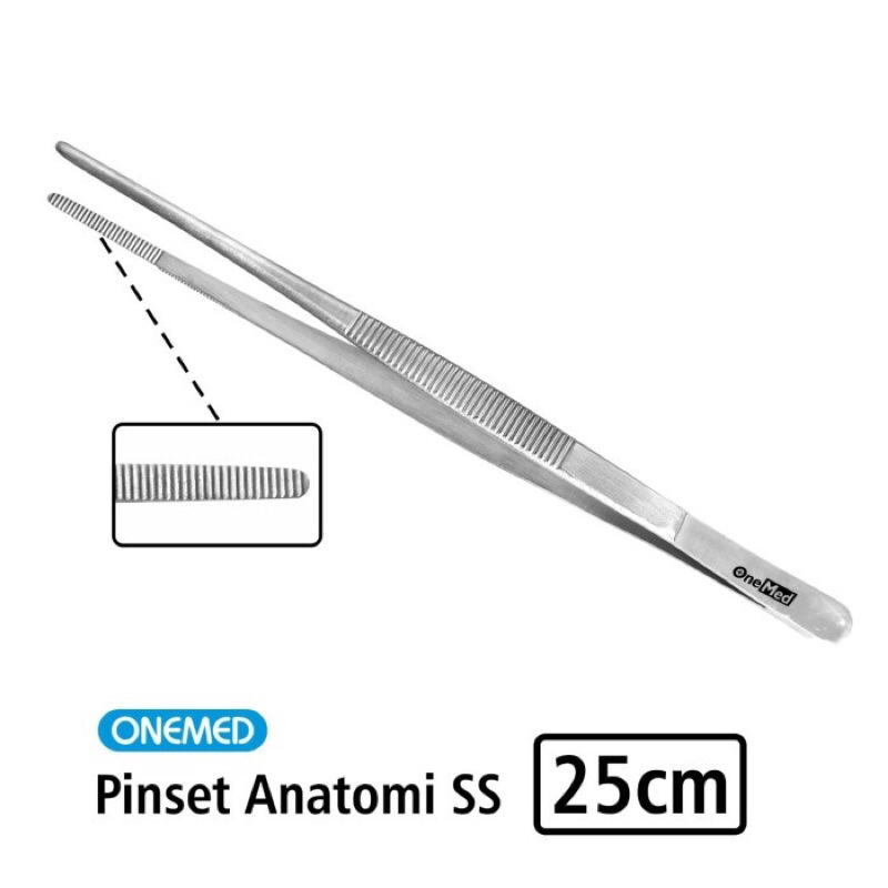 Pinset Anatomi / Anatomis 25cm Stainless Steel Onemed Fine A