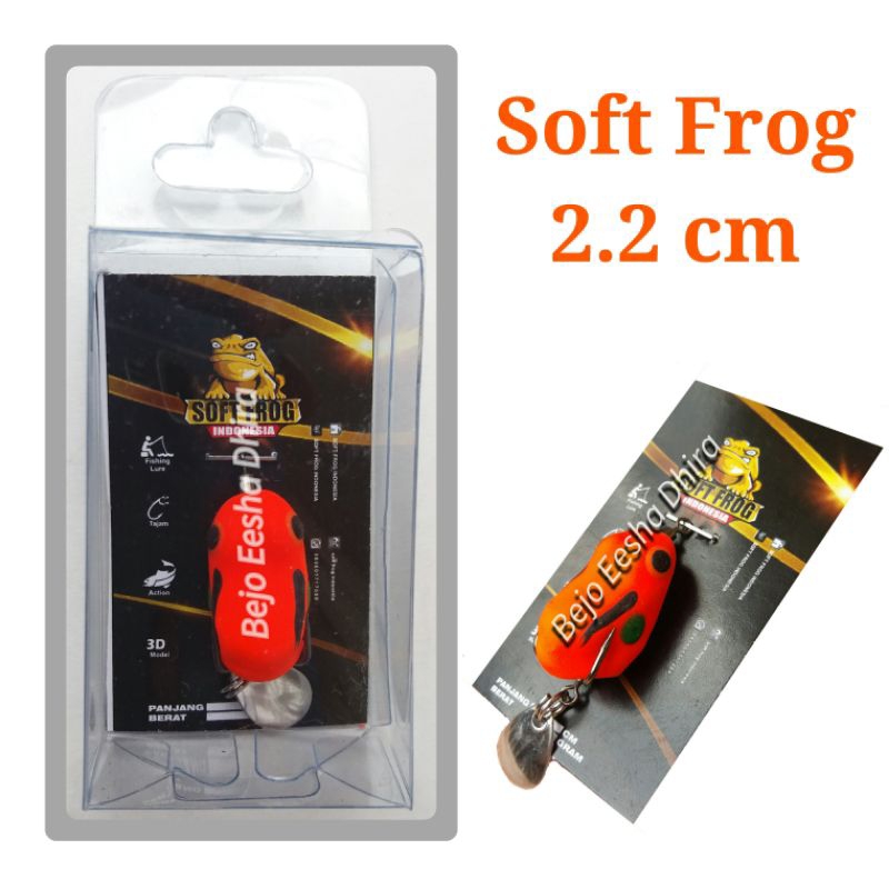 Umpan Casting Soft Frog 2.2 cm Orange SF Kodok Oren Pancing