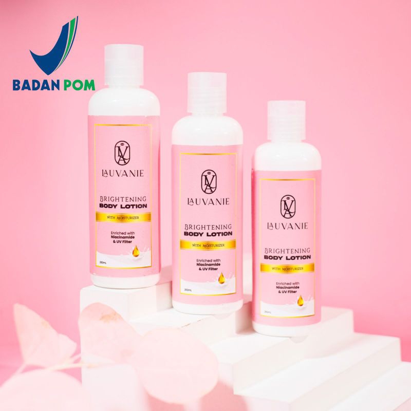 PAKET HEMAT 3 BOTOL LOTION PEMUTIH KULIT LAUVANIE || PEMUTIH BADAN BPOM DAN HALAL
