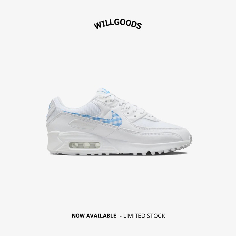 Nike Air Max 90 Universitas Blue Gingham Women Original Resmi BNIB