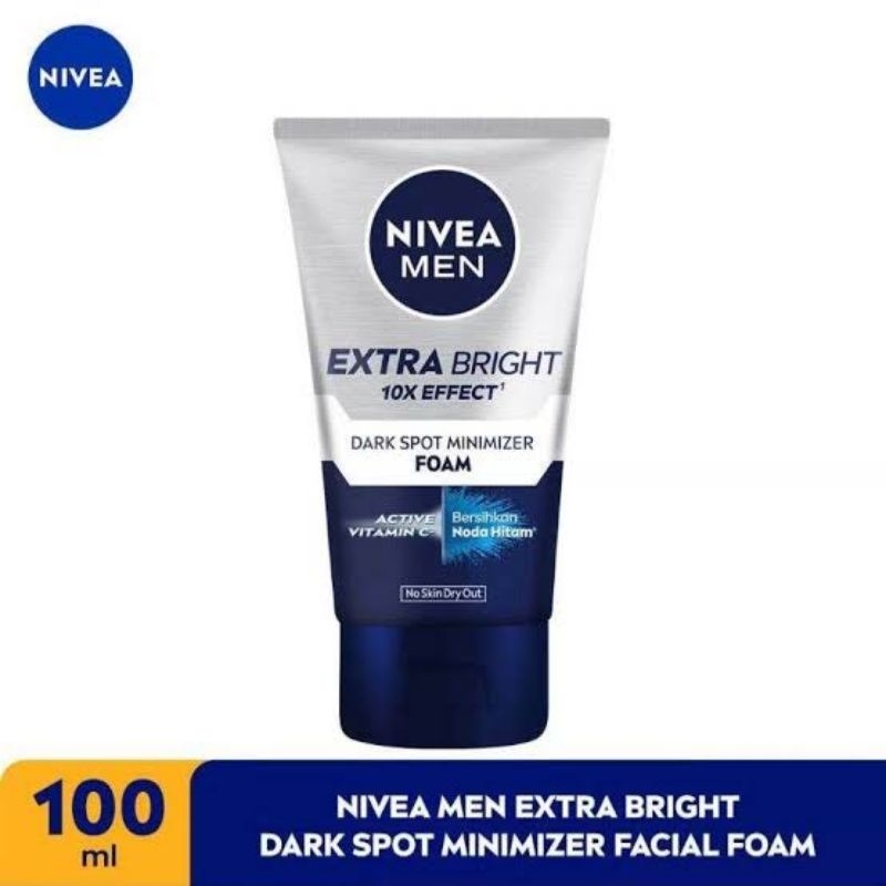 NIVEA Men Extra Bright 10x Effect Dark Spot Minimizer Foam 100 ml