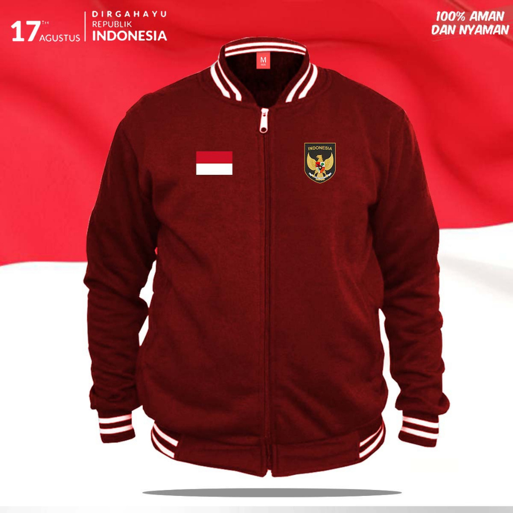 Jaket Baseball Varsty 17 Agustus/Garuda /Indonesia /Bisa Custom/Bisa Cod/Timnas