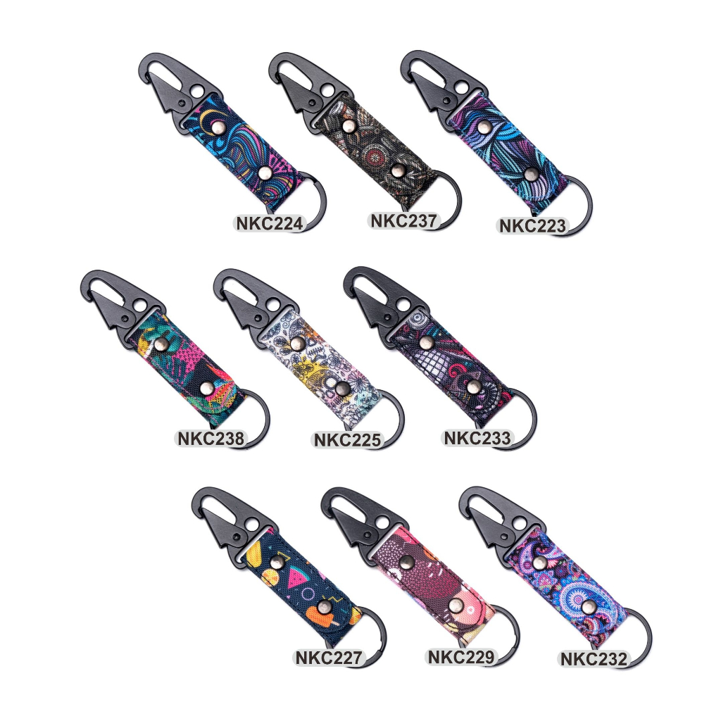 gantungan kunci carabiner kain motif kode 220