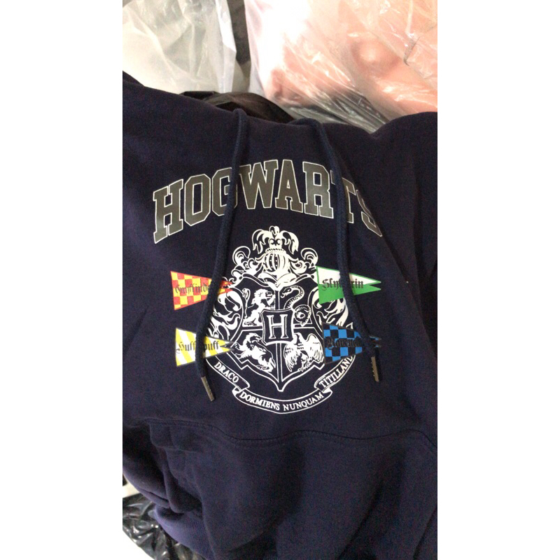 COD 3.3 Hoodie HnM Hogwarts Navy Sablon Sweater H&amp;M Pria Wanita