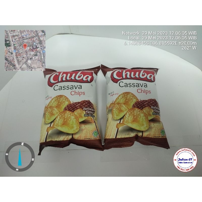 

Chuba Cassava Chips Barbeque Flavor 60gr - Keripik Singkong Chuba