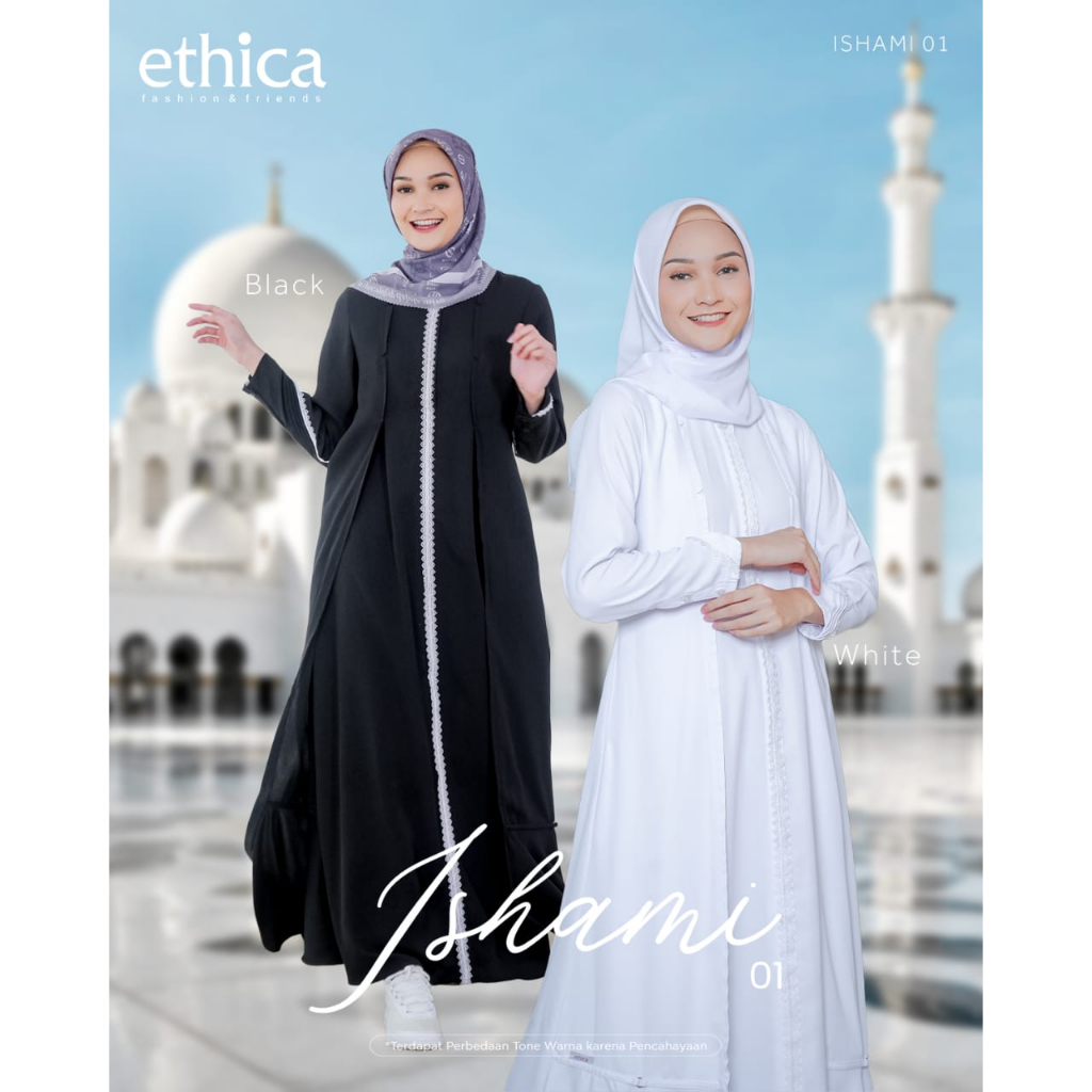 BAJU GAMIS ETHICA ISHAMI 01 BLACK