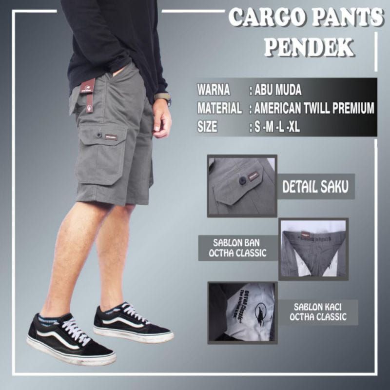 Celana Cargo Pendek Pria/Celana Cargo Distro Pendek