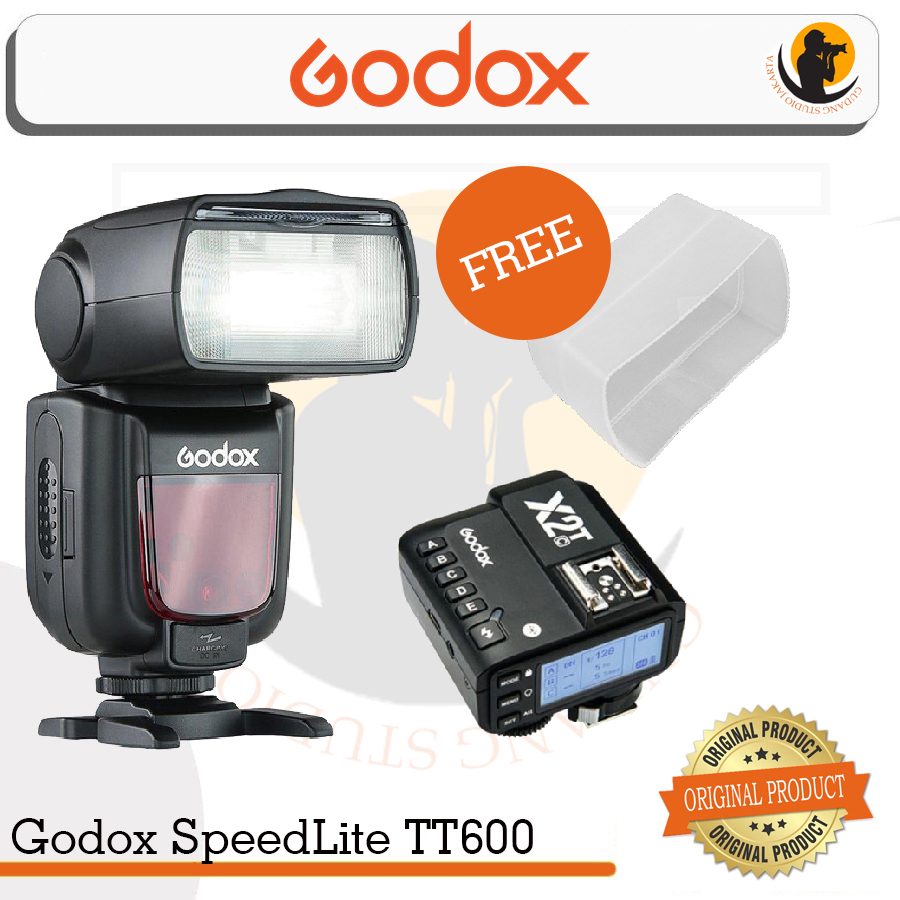 Paket Flash Godox TT600 Universal + Trigger Godox X2T + Diffuser